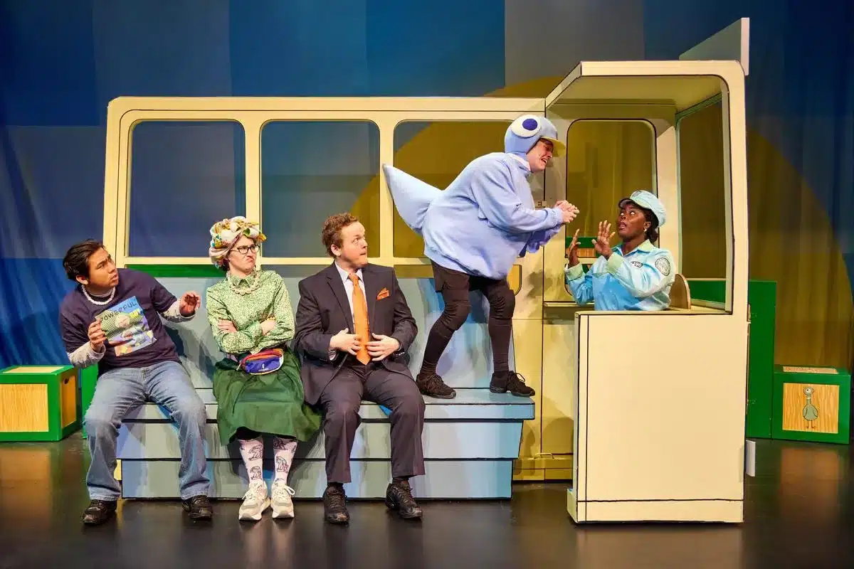 PIGEON_Photo by Jeremy Daniel. L-R_ Arturo Hernandez, Sarah Hogewood, Wesley Slade, Bryce Hayden, Markia Nicole Smith